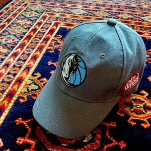 Dallas Mavericks Cap with Dr Pepper Logo on the side Gray